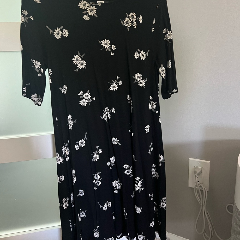 Floral Black Dress